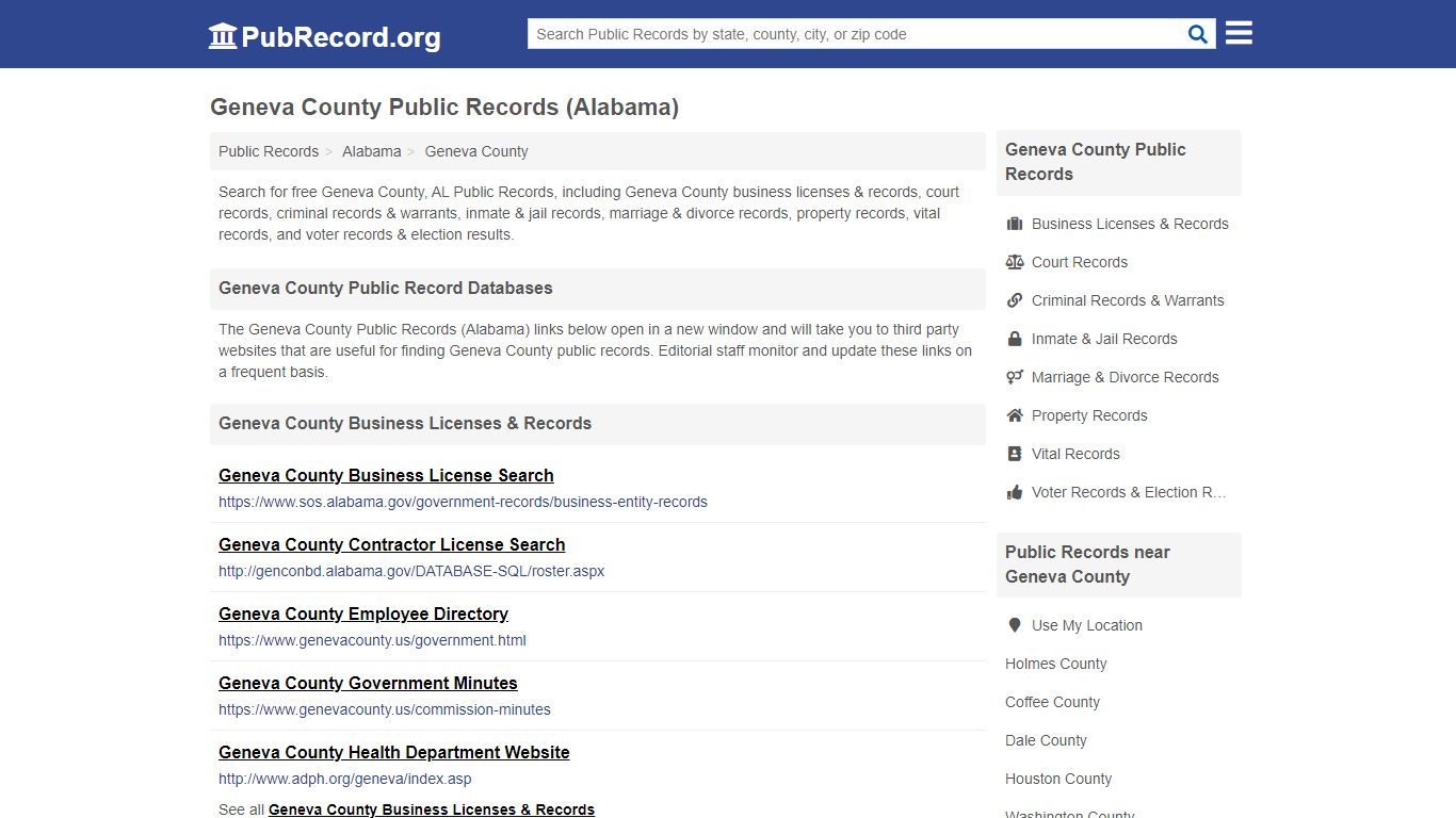 Free Geneva County Public Records (Alabama Public Records)